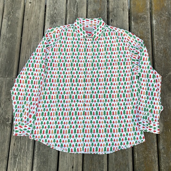 NWOT Flash Threads Holiday Christmas Button Up Shirt - Picture 5 of 8